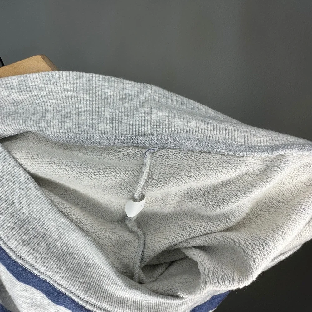 SO Kids Striped Raglan Short Sleeve Sweatshirt Size M‎ 8 Gray Navy Blue Casual